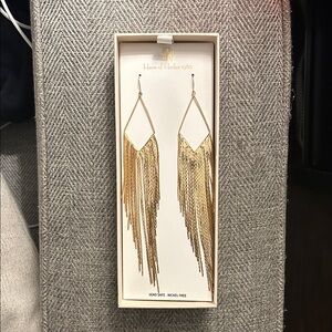 House of Harlow 1960 Gold Fringe Earrings